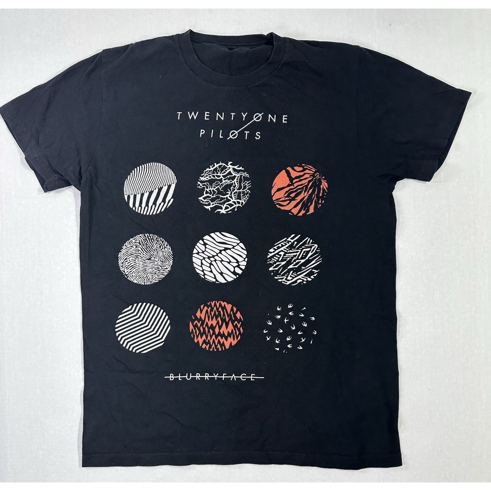 Twenty One Pilots Blurryface Album Graphic T-Shirt Black Band Tee Size M